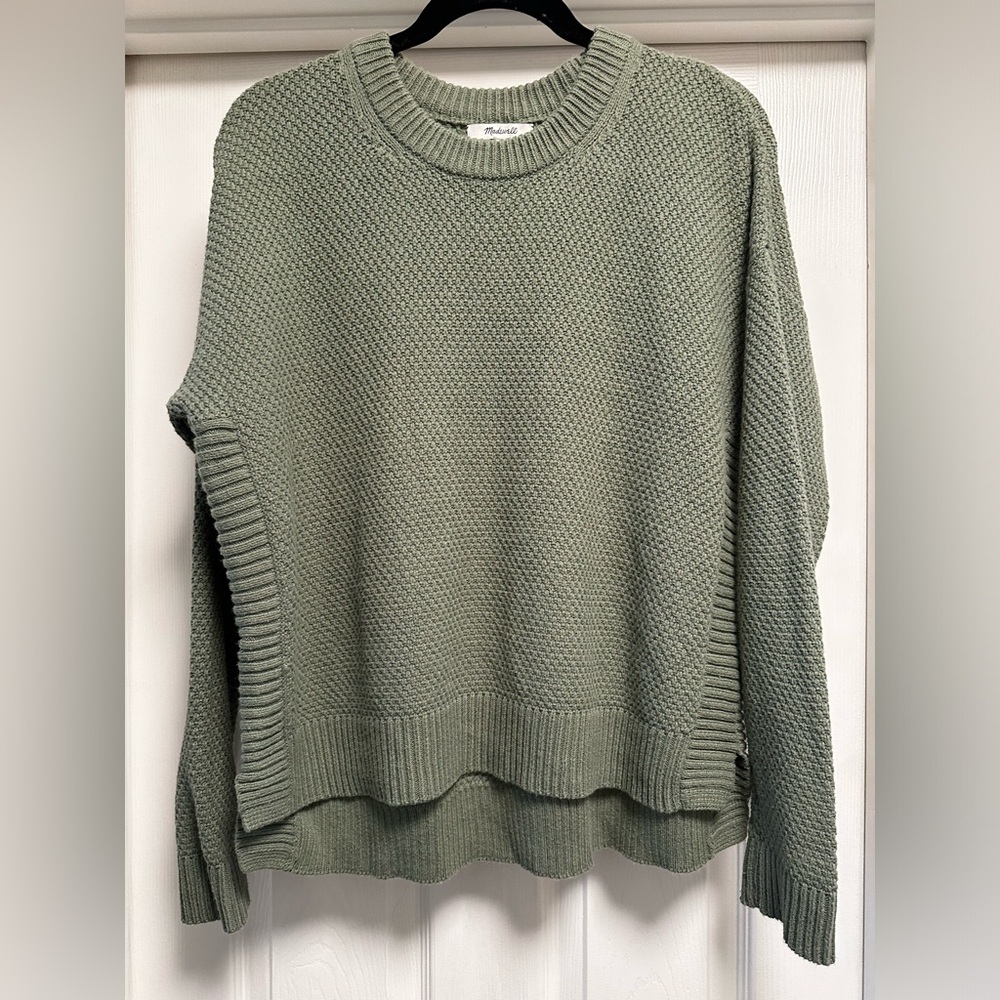Madewell beautiful sage green cozy sweater, size M